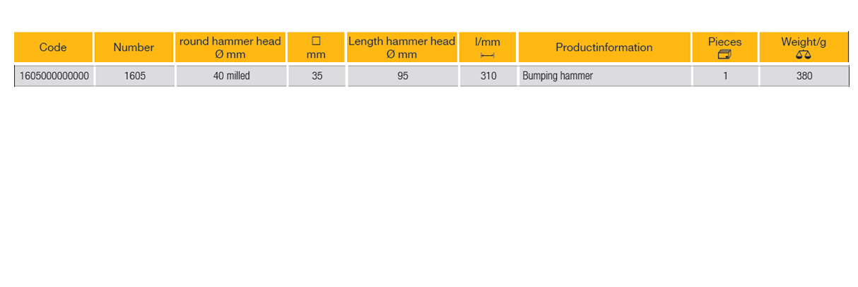 ELORA 1605 Bodywork Bumping Hammer Milled 40mm (ELORA Tools) - Premium Bodywork Bumping Hammer from ELORA - Shop now at Yew Aik.