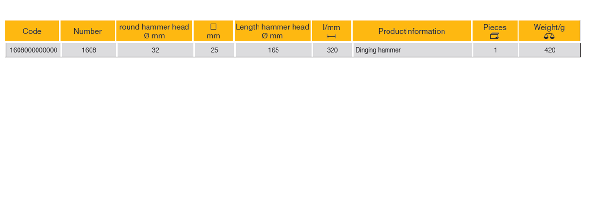 ELORA 1608 Bodywork Dinging Hammer 32mm (ELORA Tools) - Premium Bodywork Dinging Hammer from ELORA - Shop now at Yew Aik.