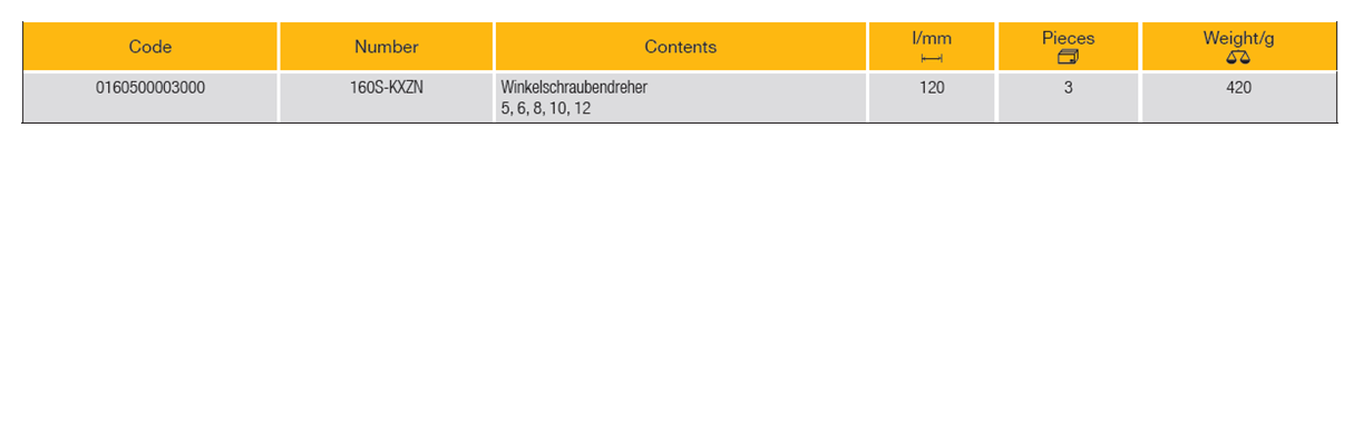 ELORA 160S-KXZN Offset Key Set (ELORA Tools) - Premium Key Set from ELORA - Shop now at Yew Aik.