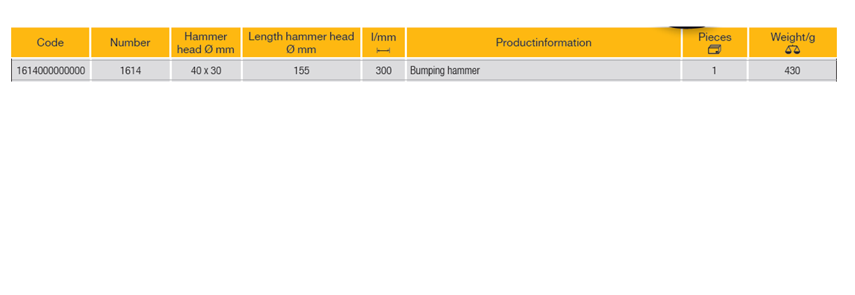 ELORA 1614 Bodywork Bumping Hammer 155mm (ELORA Tools) - Premium Bodywork Bumping Hammer from ELORA - Shop now at Yew Aik.