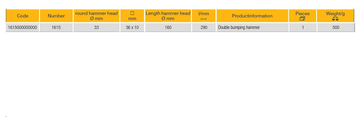 ELORA 1615 Bodywork Double Bumping Hammer 160mm (ELORA Tools) - Premium Bodywork Double Bumping Hammer from ELORA - Shop now at Yew Aik.