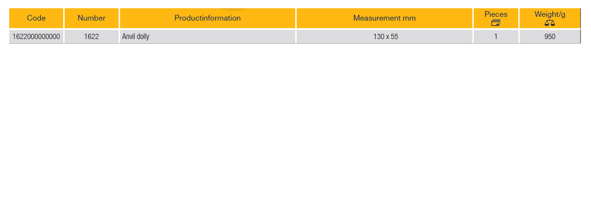 ELORA 1622 Bodywork Anvil Dolly For Wedge Dolly (ELORA Tools) - Premium Bodywork Anvil Dolly from ELORA - Shop now at Yew Aik.