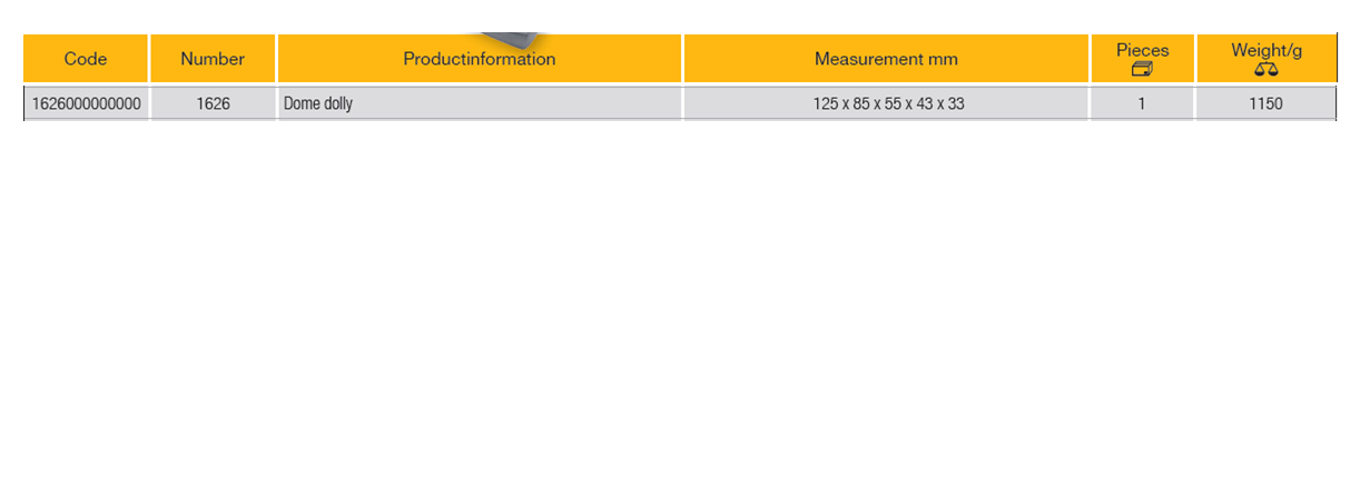 ELORA 1626 Bodywork Dome Dolly For Hand Anvil - Premium Bodywork Dome Dolly from ELORA - Shop now at Yew Aik.