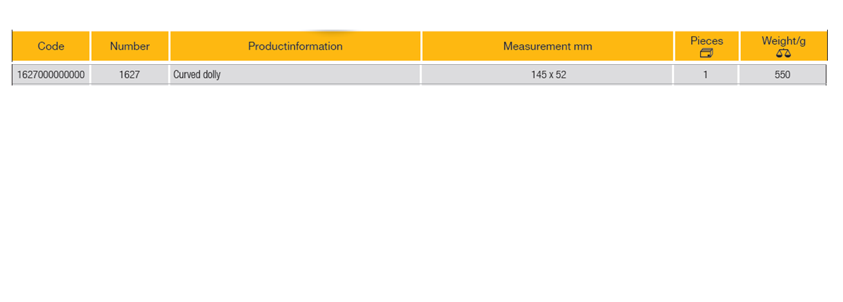 ELORA 1627 Bodywork Curved Dolly For Wedge Dolly (ELORA Tools) - Premium Bodywork Curved Dolly from ELORA - Shop now at Yew Aik.