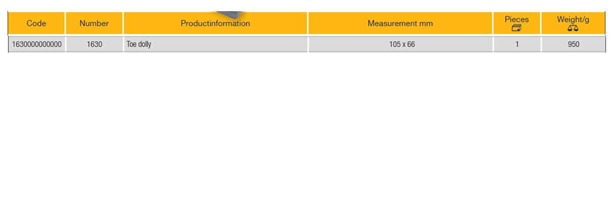 ELORA 1630 Bodywork Toe Dolly For Hand Anvil - Premium Bodywork Toe Dolly from ELORA - Shop now at Yew Aik.