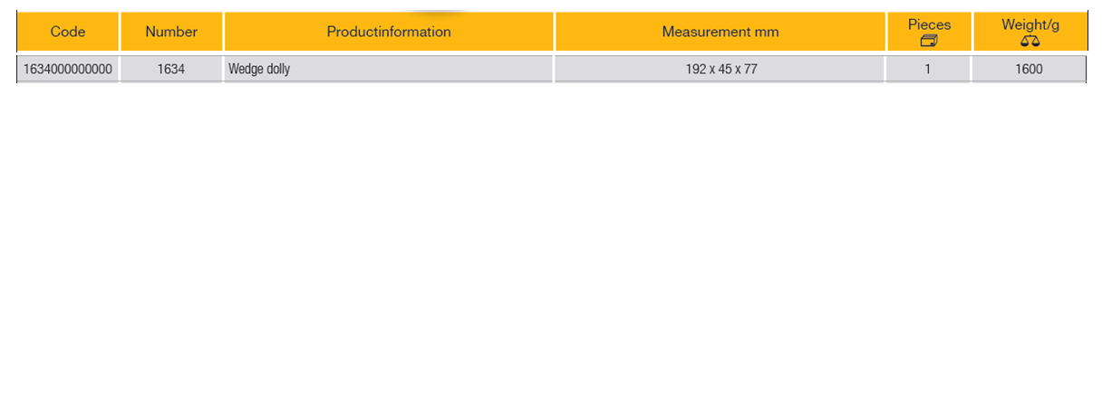 ELORA 1634 Bodywork Wedge Dolly 192 x 45 x 77 mm (ELORA Tools) - Premium Bodywork Wedge Dolly from ELORA - Shop now at Yew Aik.