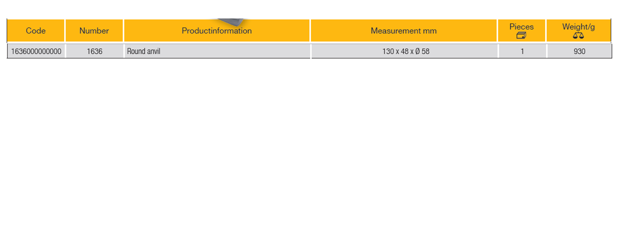ELORA 1636 Bodywork Round Anvil For Hand Anvil - Premium Bodywork Round Anvil from ELORA - Shop now at Yew Aik.