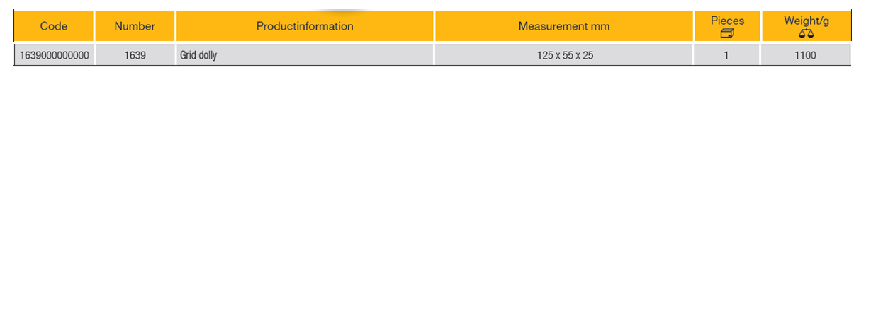 ELORA 1639 Bodywork Grid Dolly 125 x 55 x 25 mm - Premium Bodywork Grid Dolly from ELORA - Shop now at Yew Aik.