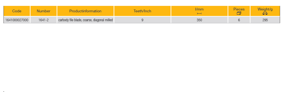 ELORA 1641-2 Carbody File Blade , Coarse, Diagonal Milled 9" - Premium File Blade from ELORA - Shop now at Yew Aik.