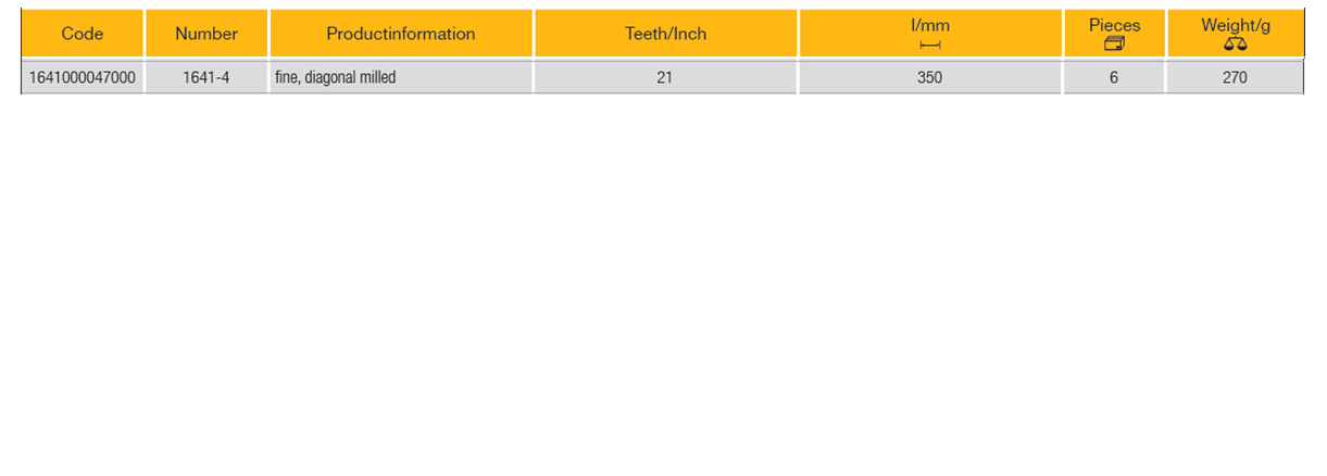 ELORA 1641-4 Carbody File Blade , Fine, Diagonal Milled 21" - Premium File Blade from ELORA - Shop now at Yew Aik.