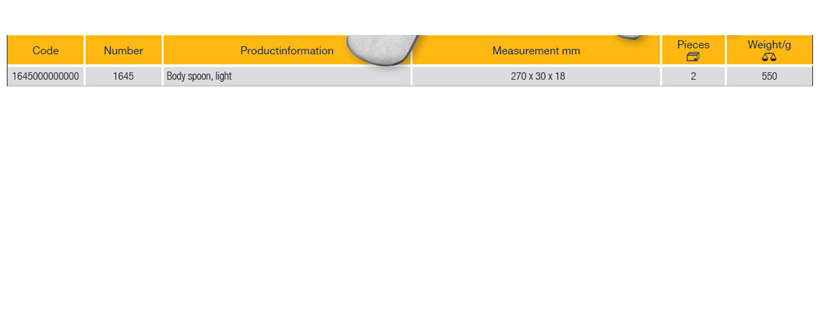 ELORA 1645 Bodywork Body Spoon Light 270 x 30 x 18 mm - Premium Bodywork Body Spoon from ELORA - Shop now at Yew Aik.