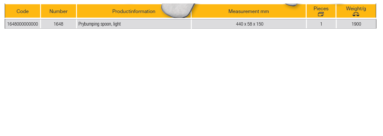 ELORA 1648 Bodywork Prybumping Spoon light 440 x 58 x 150 mm - Premium Bodywork Prybumping Spoon from ELORA - Shop now at Yew Aik.