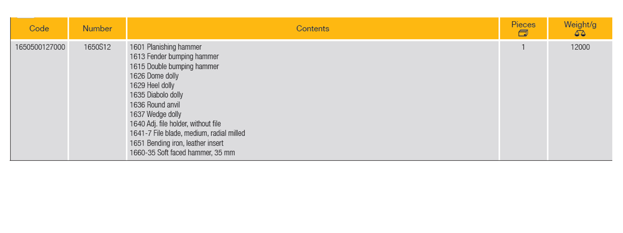 ELORA 1650S12 Bodywork Bumping Tool Set (ELORA Tools) - Premium Bodywork Bumping Tool Set from ELORA - Shop now at Yew Aik.