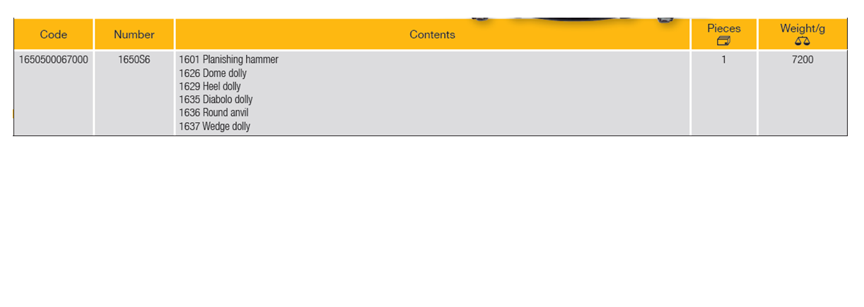 ELORA 1650S6 Bodywork Bumping Tool Set (ELORA Tools) - Premium Bodywork Bumping Tool Set from ELORA - Shop now at Yew Aik.