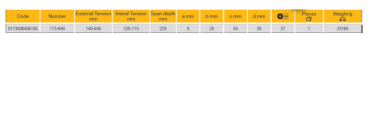 ELORA 173-640 Standard 2-Arm Puller 140-640mm (ELORA Tools) - Premium 2-Arm Puller from ELORA - Shop now at Yew Aik.