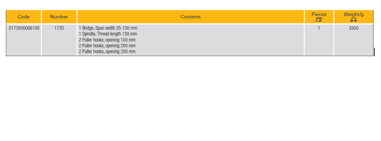 ELORA 173S 2-Arm Puller Set (ELORA Tools) - Premium 2-Arm Puller Set from ELORA - Shop now at Yew Aik.