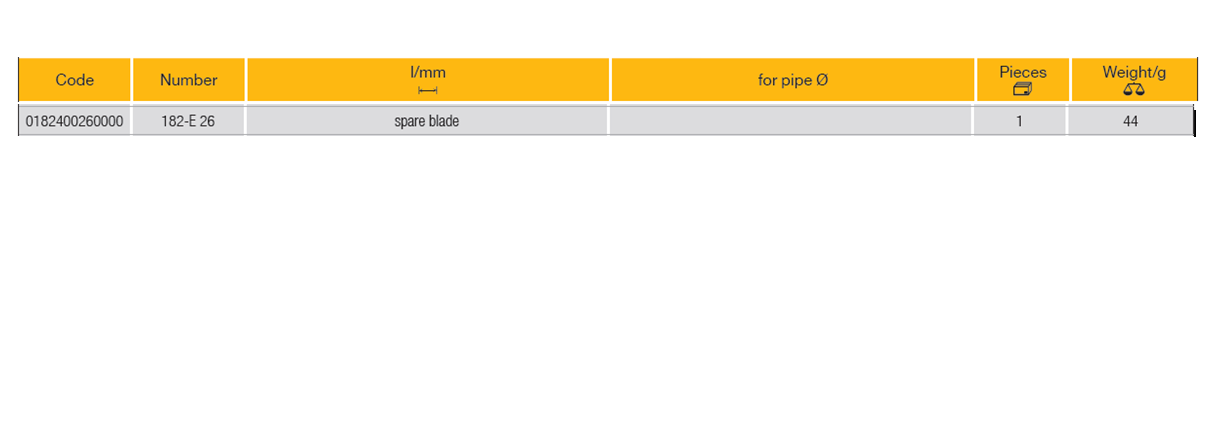 ELORA 182-E 26 Plastic Tube Cutter/Snip Spare Blade - Premium Tube Cutter from ELORA - Shop now at Yew Aik.