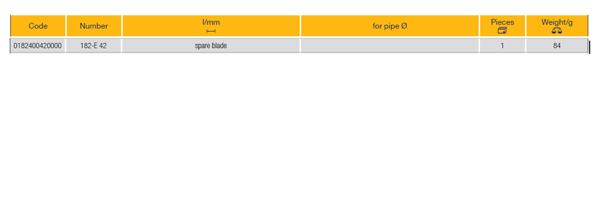 ELORA 182-E 42 Plastic Pipe Cutter/Scissors Spare Blade - Premium Pipe Cutter from ELORA - Shop now at Yew Aik.