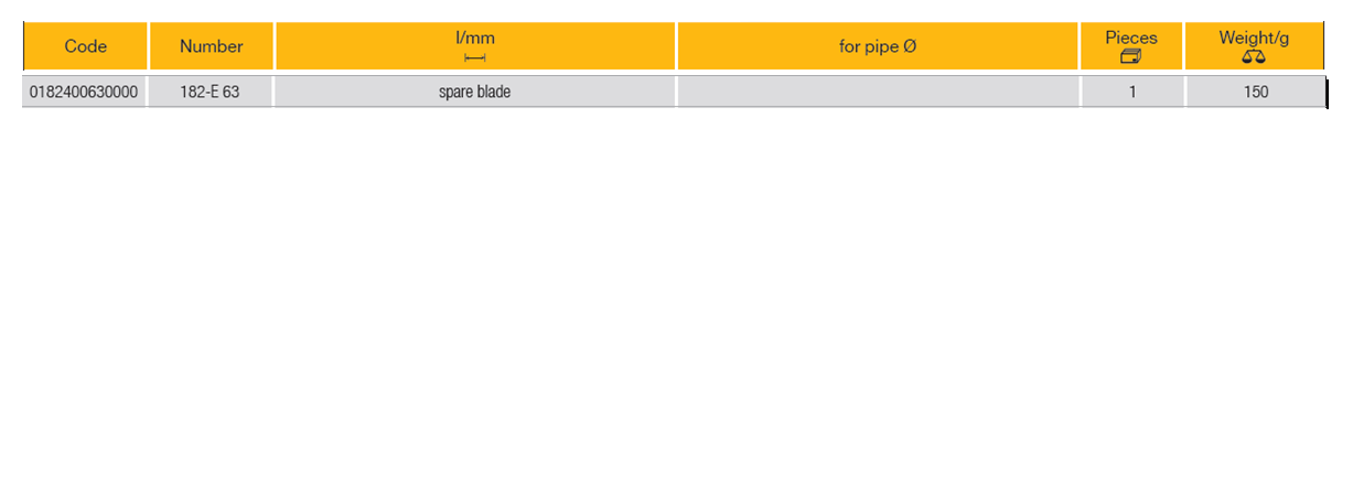 ELORA 182-E 63 Plastic Pipe Cutter/Scissors Spare Blade - Premium Pipe Cutter from ELORA - Shop now at Yew Aik.