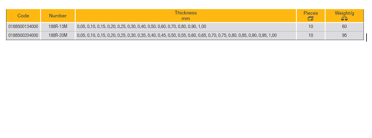 ELORA 188R Feeler Gauge, Stainlees Steel (ELORA Tools) - Premium Feeler Gauge from ELORA - Shop now at Yew Aik.