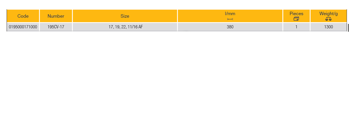 ELORA 195CV-17 Four Way Wheel Nut Wrench (ELORA Tools) - Premium Nut Wrench from ELORA - Shop now at Yew Aik.