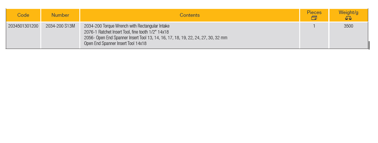 ELORA 2034-200 S13M Torque Wrench Set (ELORA TOOLS) - Premium Torque Wrench Set from ELORA - Shop now at Yew Aik.