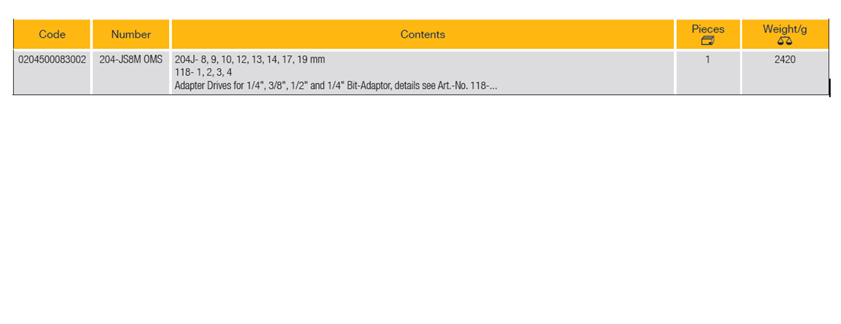 ELORA 204-JS8M OMS Combination Spanner Ring Ratchet (ELORA Tools) - Premium Combination Spanner from ELORA - Shop now at Yew Aik.