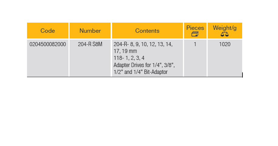 ELORA 204-RS8M Combination Spanner Ring Ratchet (ELORA Tools) - Premium Combination Spanner from ELORA - Shop now at Yew Aik.