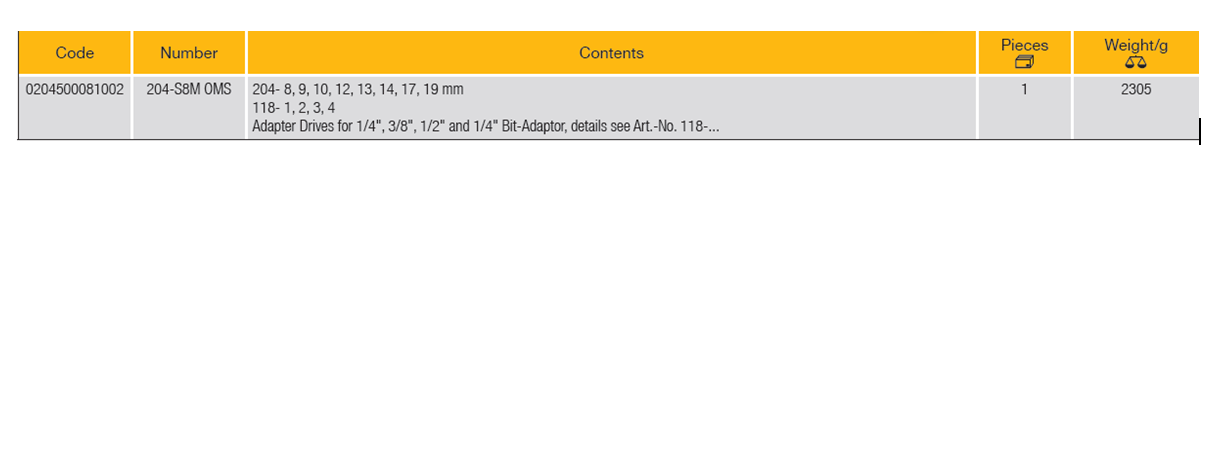 ELORA 204-S8M OMS Combination Spanner Ring Ratchet (Elora Tools) - Premium Combination Spanner from ELORA - Shop now at Yew Aik.