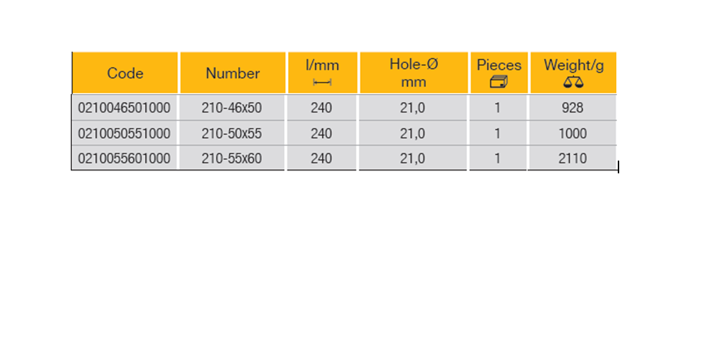 ELORA 210-46x50-55x60 Hexagon Tubular Box Spanner 240mm - Premium Box Spanner from ELORA - Shop now at Yew Aik.