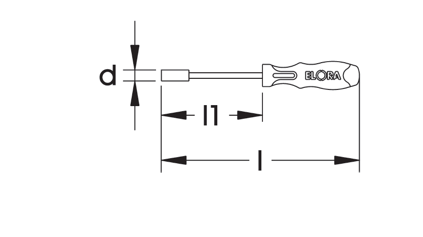 ELORA 213 Hexagon Nut Driver, Flexible (ELORA Tools) - Premium Hexagon Nut Driver from ELORA - Shop now at Yew Aik.