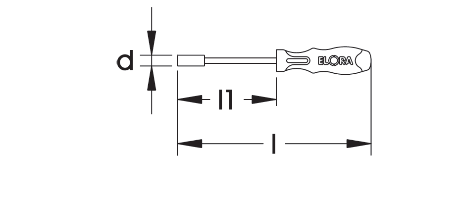 ELORA 215 Hexagon Nut Driver, Short (ELORA Tools) - Premium Hexagon Nut Driver from ELORA - Shop now at Yew Aik.