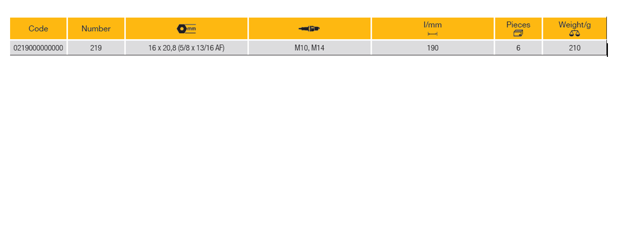 ELORA 219 Tubular Spark Plug Wrench (ELORA Tools) - Premium Plug Wrench from ELORA - Shop now at Yew Aik.