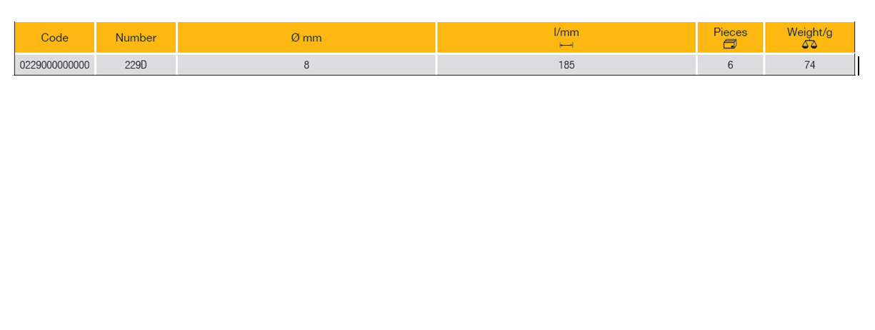 ELORA 229D Tommy Bar For Tubular Spark Plug Wrench (ELORA Tools) - Premium Tommy Bar from ELORA - Shop now at Yew Aik.