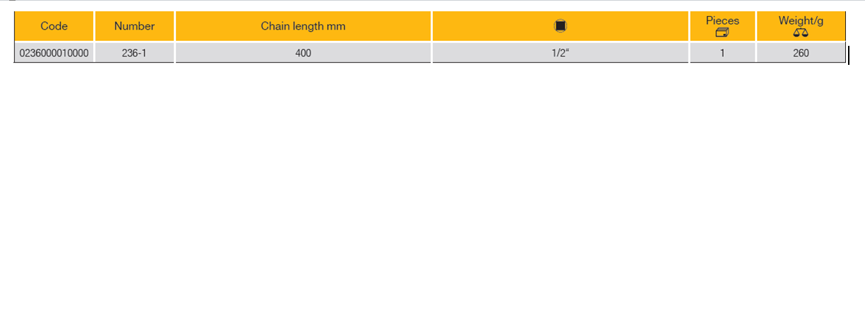 ELORA 236-1 Oil Filter Chain Wrench, Universal (ELORA Tools) - Premium Chain Wrench from ELORA - Shop now at Yew Aik.