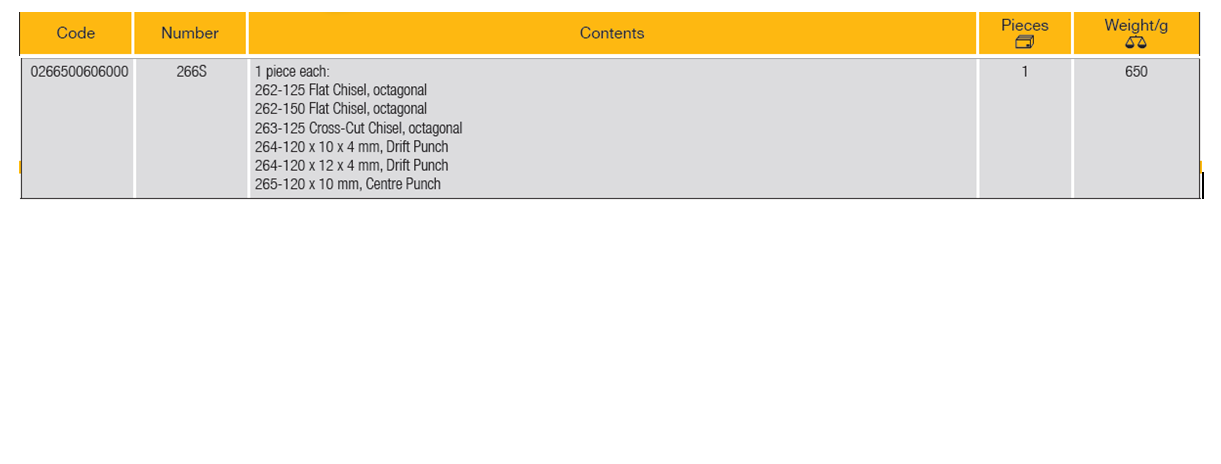 ELORA 266S Chisel And Punch Set In Wooden Holder (ELORA Tools) - Premium Chisel and Punch Set from ELORA - Shop now at Yew Aik.
