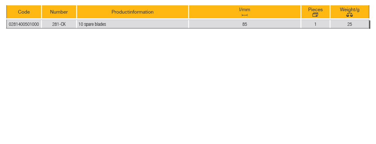 ELORA 281-CK Cutter 10 Spare Blades (ELORA Tools) - Premium Cutter from ELORA - Shop now at Yew Aik.