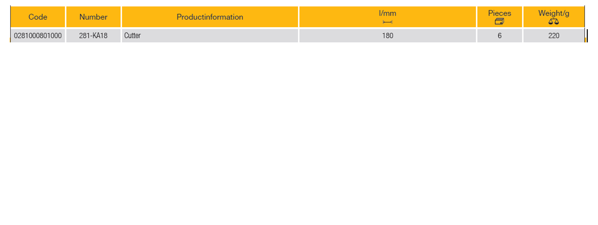 ELORA 281-KA18 Safety Cutter 180 mm (ELORA Tools) - Premium Safety Cutter from ELORA - Shop now at Yew Aik.