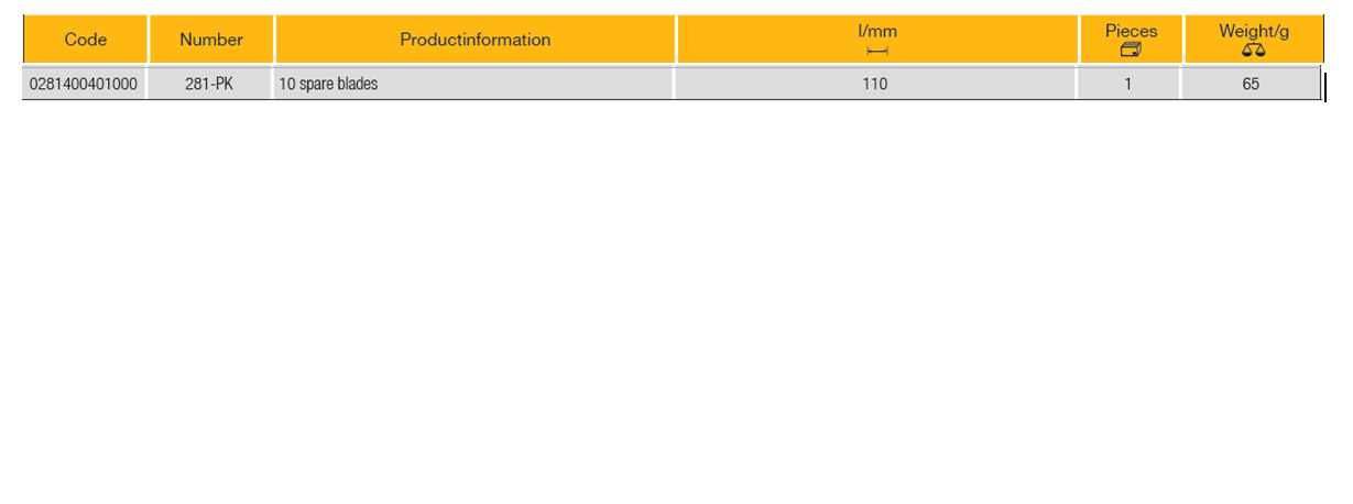 ELORA 281-PK Safety Cutter 10 Spare Blades (ELORA Tools) - Premium Safety Cutter from ELORA - Shop now at Yew Aik.