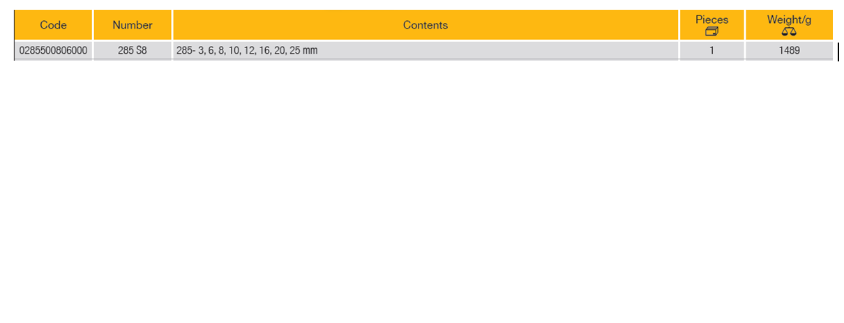 ELORA 285 S8 Wad Punch Set (ELORA Tools) - Premium Wad Punch Set from ELORA - Shop now at Yew Aik.