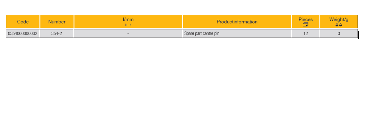 ELORA 354-2 Spot Weld Cutter Spare Part Centre Pin - Premium Spot Weld Cutter from ELORA - Shop now at Yew Aik.