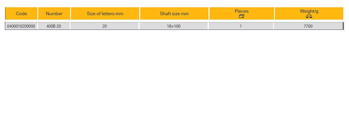 ELORA 400B-20 Letter Punch Set 20mm (ELORA Tools) - Premium Letter Punch Set from ELORA - Shop now at Yew Aik.