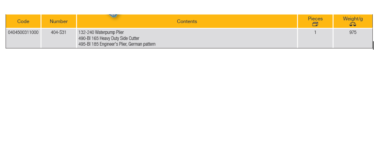 ELORA 404-S31 Mechanic's Plier Set (ELORA Tools) - Premium Plier Set from ELORA - Shop now at Yew Aik.