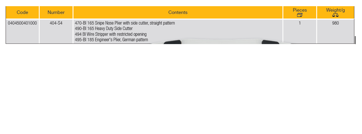 ELORA 404-S4 Electrician's Plier Set (ELORA Tools) - Premium Plier Set from ELORA - Shop now at Yew Aik.