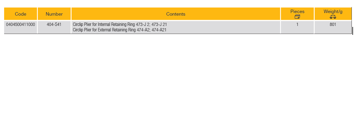 ELORA 404-S41 Circlip Plier Set (ELORA Tools) - Premium Circlip Plier from ELORA - Shop now at Yew Aik.