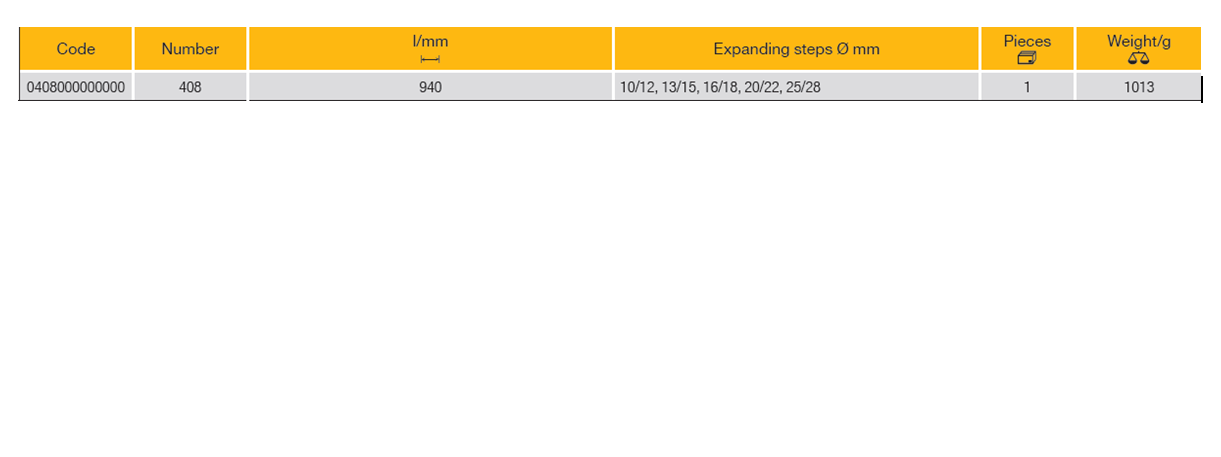 ELORA 408 Step Arbor for Expanding Copper Tubes (ELORA Tools) - Premium Step Arbor from ELORA - Shop now at Yew Aik.