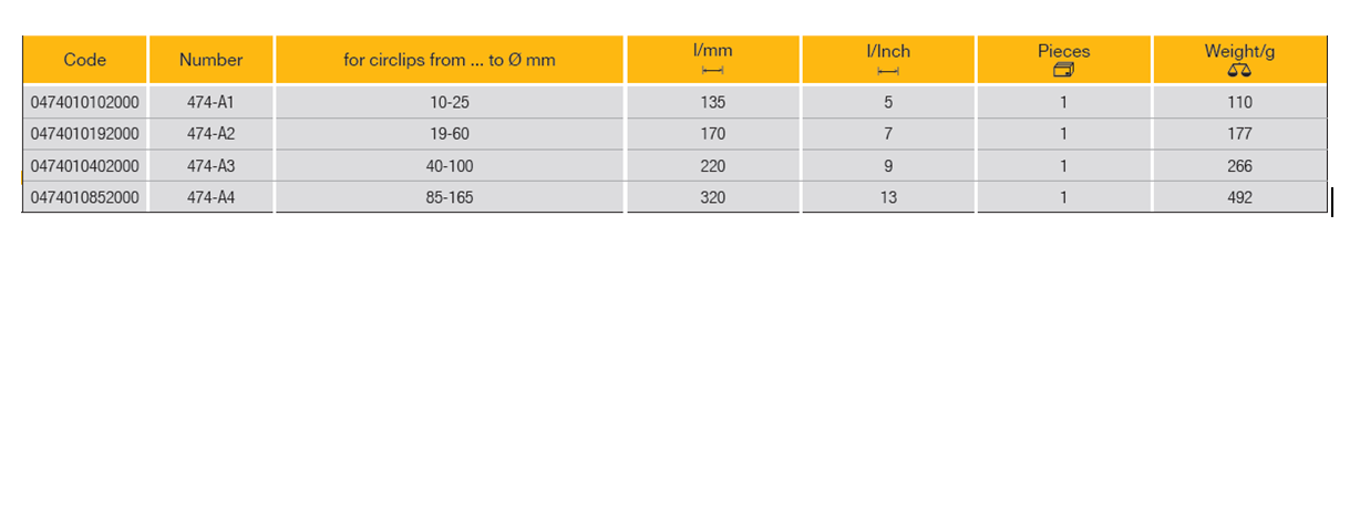 ELORA 474-A1-4 Circlip Plier For External Retaining Ring - Premium Circlip Plier from ELORA - Shop now at Yew Aik.