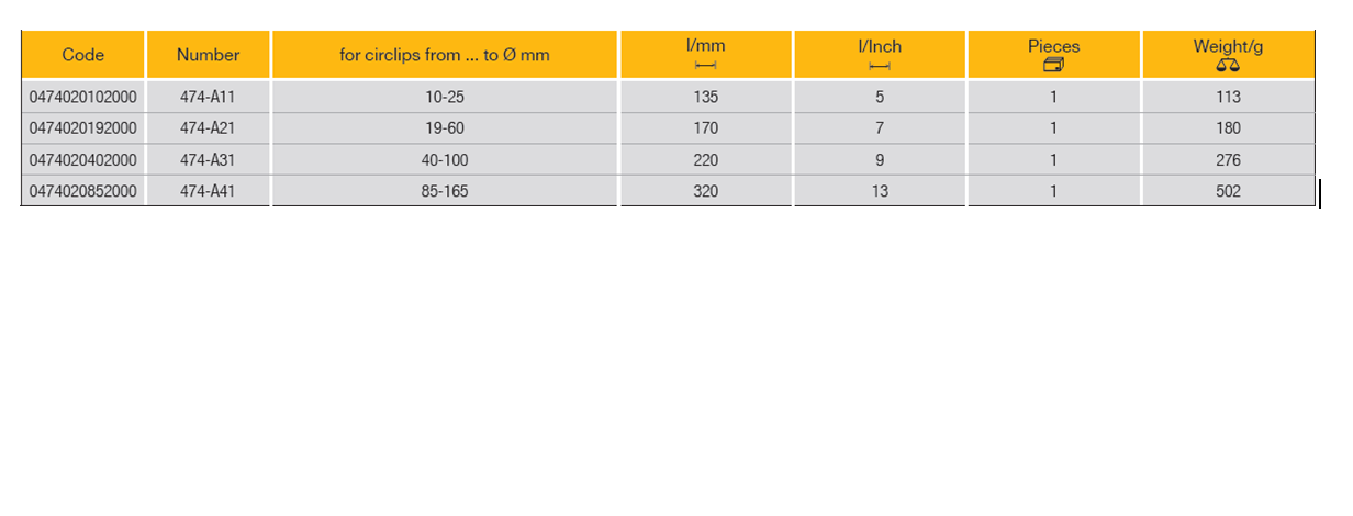 ELORA 474 A11-41 Circlip Plier For External Retaining Ring - Premium Circlip Plier from ELORA - Shop now at Yew Aik.