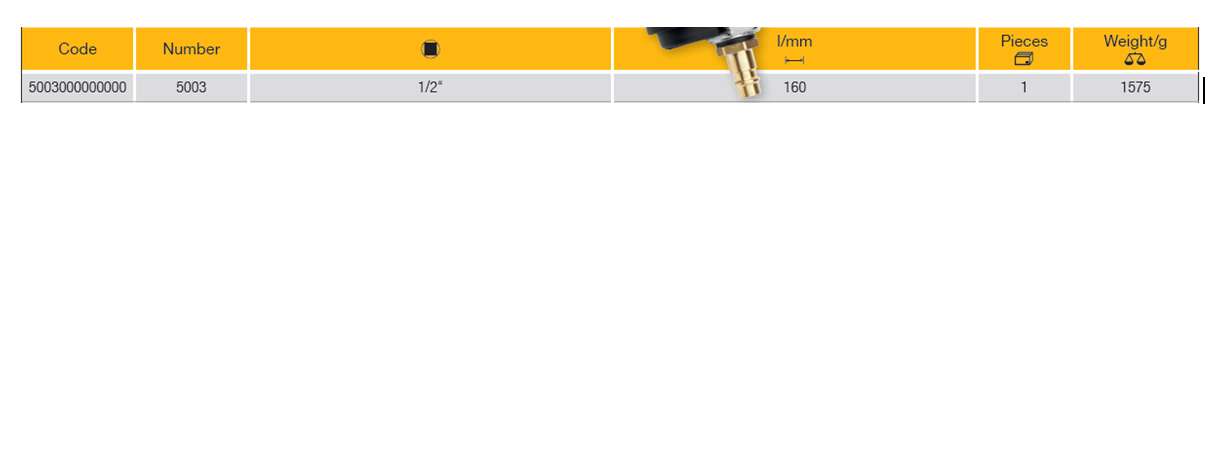 ELORA 5003 1/2" Pneumatic Impact Wrench Mini, 450Nm (ELORA Tools) - Premium Pneumatic Impact Wrench from ELORA - Shop now at Yew Aik.