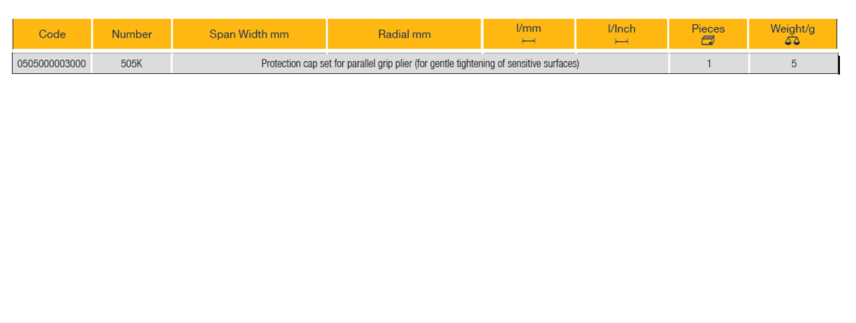 ELORA 505K Parallel Grip Plier Protection Cap Set (ELORA Tools) - Premium Parallel Grip Plier from ELORA - Shop now at Yew Aik.